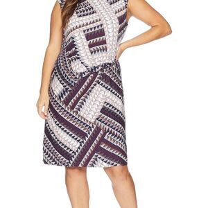Nic & Zoe Women's multicolor Elegant Edit Sheath Dress Petite Small Knee Length
